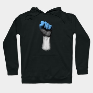 Flag of Estonia on a Raised Clenched Fist Hoodie